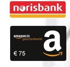 norisbank Girokonto (komplett kostenlos + Kreditkarte) + 75€ Amazon.de Gutschein* - kein Gehaltseingang mehr notwendig! norisbank Girokonto (komplett kostenlos + Kreditkarte) + 75€ Amazon.de Gutschein* kein Gehaltseingang mehr notwendig!