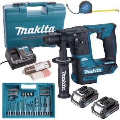 Makita 10.8 V SDS+ Akku Bohrhammer HR166DSAE1 mit 2 x 2,0 Ah + Ladegerät + Zubehör Set im Koffer für 129,95€ (statt 145€)