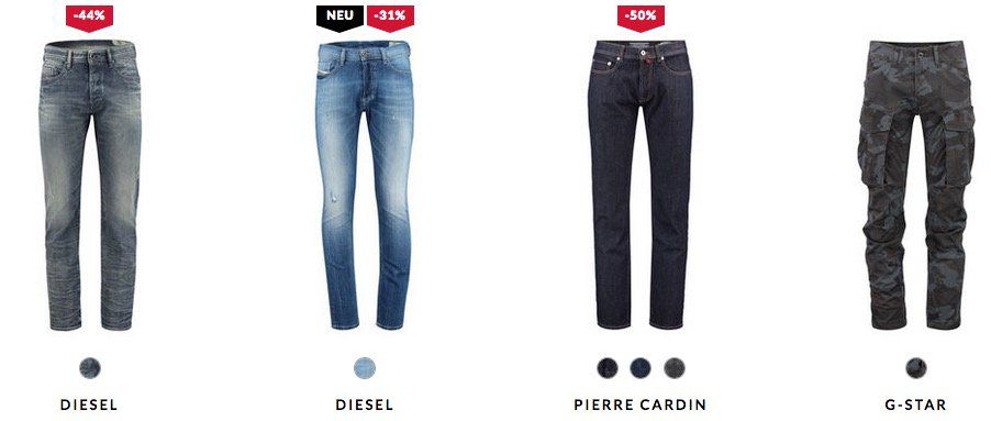 TOP! 10% Rabatt auf bereits reduzierte Hosen (günstige Replay, Diesel, Levis etc. Hosen) + 5€ Gutschein