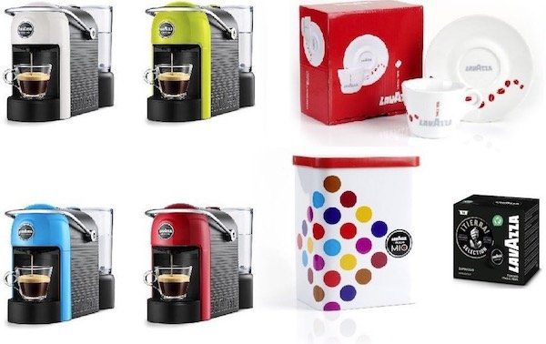 Lavazza A Modo Mio Jolie Kapselmaschine für 44,34€ + gratis Tasse, Dose und 69 Kapseln