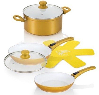 Genius Cerafit Deluxe Gold Edition Keramik Pfannen Topf Set für 54,95€ (statt 100€?)