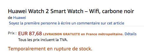 Vorbei! Huawei Watch 2 Smartwatch mit Sportarmband für 93€ (statt 240€)