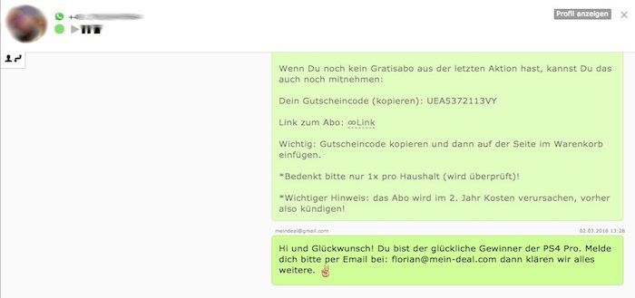 Gewinnspiel: Anmeldung für unsere Deals per WhatsApp und mit Glück eine Playstation 4 Pro gewinnen