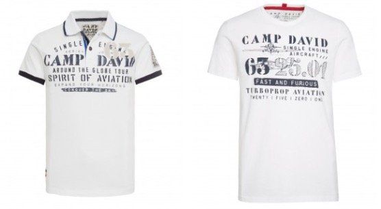 Camp David Weekend Deals   z.B. Poloshirt mit großer Logo Applikation für 39,95€ (statt 50€)