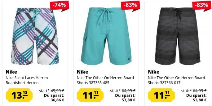 Nike Herren Board Shorts ab nur 15,06€ (statt 22€)