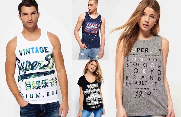 Superdry Damen und Herren Tanktops für je 8,76€ (statt 17€)