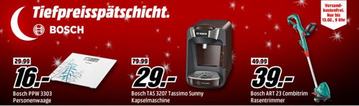 Media Markt Bosch Tiefpreisspätschicht: z.B. BOSCH MMBM7G3M Standmixer Set für 50€ (statt 66€)