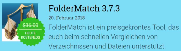 FolderMatch 3.7.3 (Vollversion, Windows) gratis