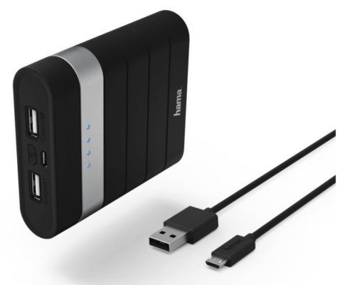 HAMA Joy Powerbank 10400 mAh Schwarz ab 9€ (statt 25€)