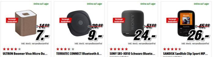 Media Markt Satter Sound zu tiefen Preisen: günstige HiFi Artikel   z.B. MARSHALL Stockwell  BT Lautsprecher für 111€