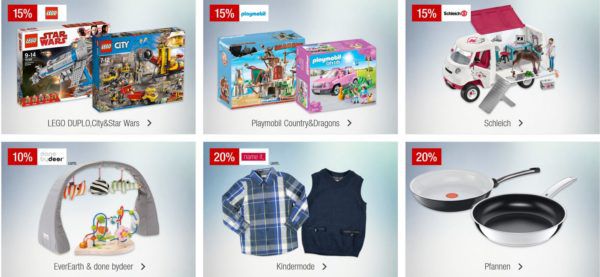 Galeria Kaufhof Sonntagsangebote   z.B. 20% Rabatt auf Sport BHs, Pfannen, Herrenstümpfe und vieles mehr...