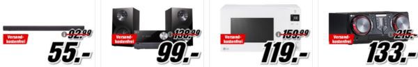 Media Markt Mega Marken Sparen: günstige Artikel von LG, Logitech, SONY und Seagate