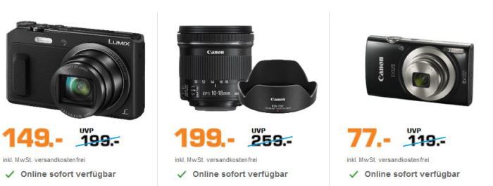 Saturn Late Night Foto Nacht: z.B. SONY Alpha 6300 Systemkamera für 799€ (statt 880€)