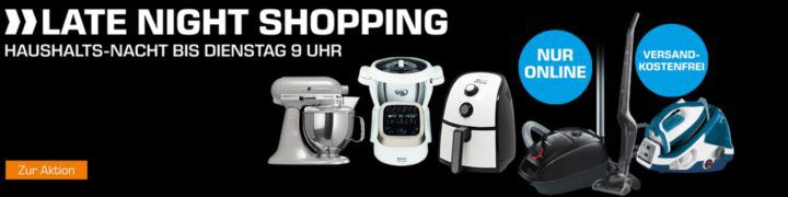 Saturn Late Night: Kochen & Haushalt   z.B. KITCHENAID Artisan Küchenmaschine für 399€ (statt 432€)