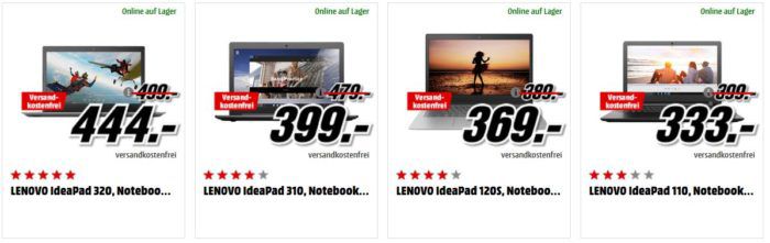 Media Markt LENOVO Tiefpreisspätschicht   günstige Notebooks und Convertibles