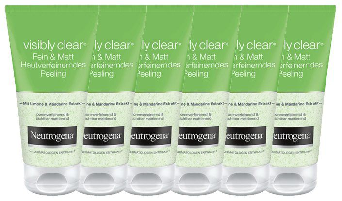 6er Pack Neutrogena Visibly Clear Fein & Matt Hautverfeinerndes Peeling (je 150ml) für 19,90€