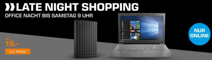 Saturn Office Late Night: günstige Notebooks + Festplatten & Zubehör   z.B LOGITECH MK710 für 45€ (statt 67€)