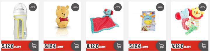 top12 Sale mit Milchnahrung für Säuglinge von Milupa Aptamil und Babyspielzeug von Fisher Price