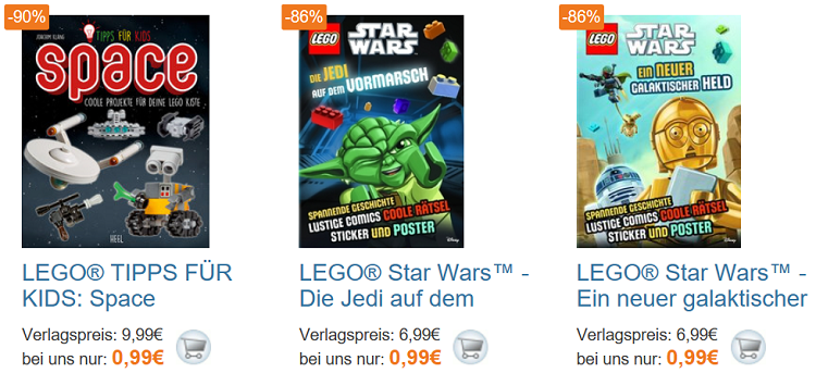 LEGO und STAR WARS Bücher   Restposten bei TerraShop + VSK frei