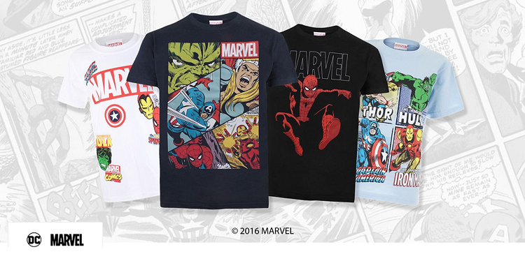 Marvel und DC Klamotten Sale bei vente privee   z.B. Batman Paint T Shirts für 12,99€
