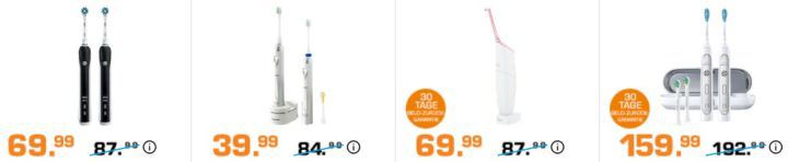 Saturn Late Night Zahnpflege Highligts: z.B. PHILIPS HX 9172/15 Sonicare FlexCare eZahnbürste für 119,99€