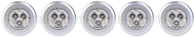 5er Pack Tap Touch Light mit 3 LEDs für 3,87€