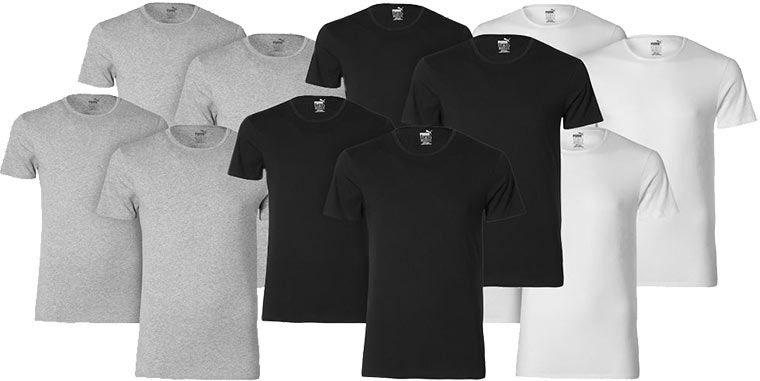 puma herren t shirts 2er pack rundhals