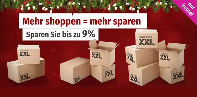 GartenXXL Staffelrabatte bis zu 9% auf Alles bis Mitternacht