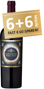 12 Flaschen Governo Toscano 2016 Rotwein aus der Toskana für 59,70€ (statt 84€)