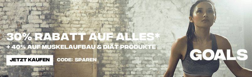 Myprotein mit 30% Rabatt auf ALLES + 40% auf Muskelaufbau  und Diätprodukte