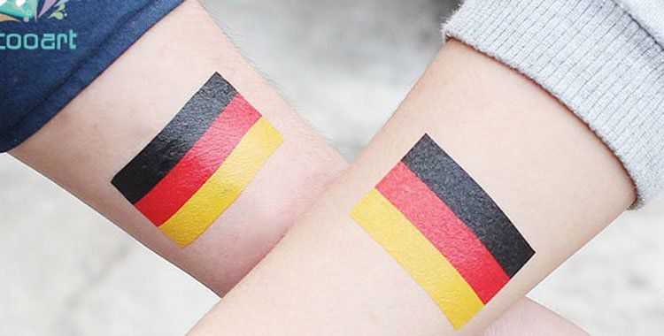 Nationalflaggen als Fake Tattoos für je 0,58€