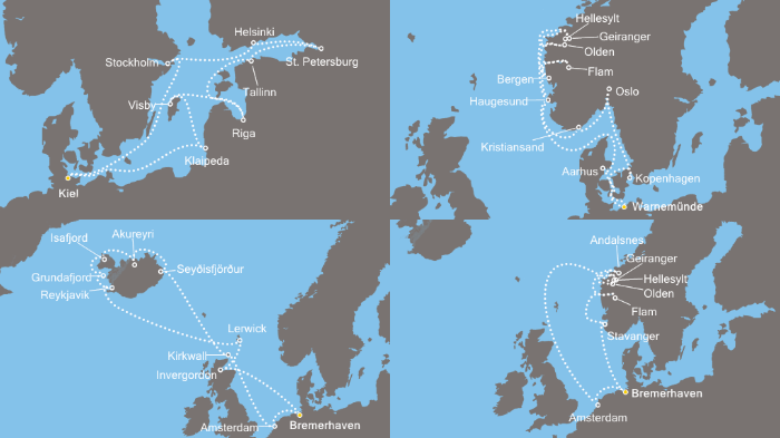 Costa Kreuzfahrten Angebote: z.B. 11 Tage Metropolen des Nordens inkl. Vollpension ab Bremerhaven ab 945€ p.P.