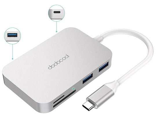dodocool 6 in 1 Multi USB C Hub & Cardreader für 11,99€ (statt 25€)