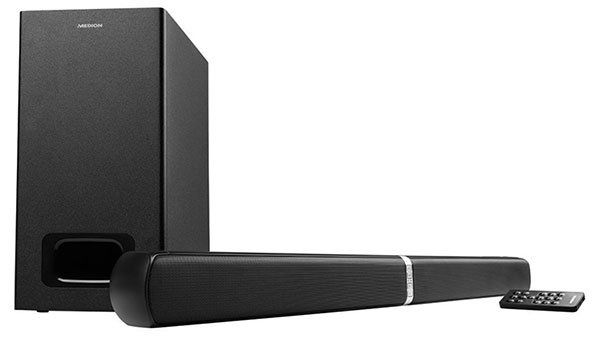 Medion Life E64126   2.1 Bluetooth Soundbar mit 2 Standfüßen & Subwoofer für 77,77€ (statt 119€)
