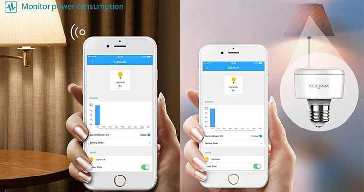 Koogeek Socket für Glühbirne (E27) mit Wifi Anbindung für iOS für 18,99€ (statt 30€)