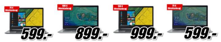 Media Markt mit bis zu 150€ Direktabzug auf ausgewählte Acer Swift 3 Notebooks   Top Preise!