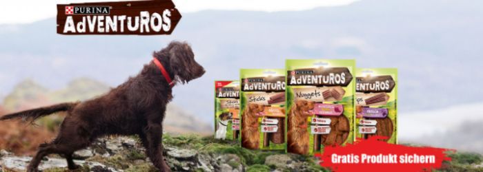 Purina Adventuros Testpackung gratis anfordern