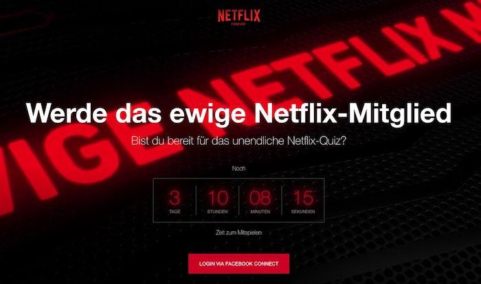 Ewige Netflix Mitgliedschaft dank Netflix Quiz