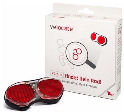 velocate Rücklicht mit GPS Tracker gegen Diebstähle (inkl. Datentarif für 1 Jahr) für 104,99€ (statt 156€)