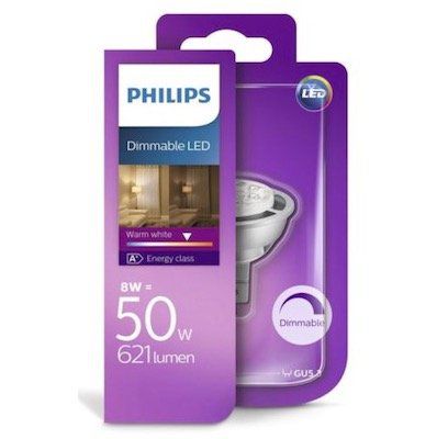 4er Pack Philips 8W (50W) LED Lampe mit GU5.3 Sockel (dimmbar) für 19,99€ (statt 26€)