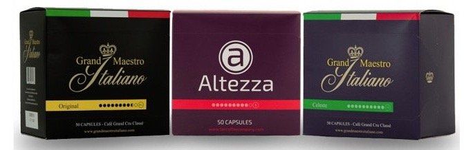 50 Altezza + 100 Grand Maestro Kaffeekapseln (geeignet für Nespresso) für 31,94€