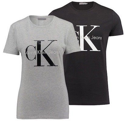 Calvin Klein Damen und Herren Logo T Shirts für je 32,90€