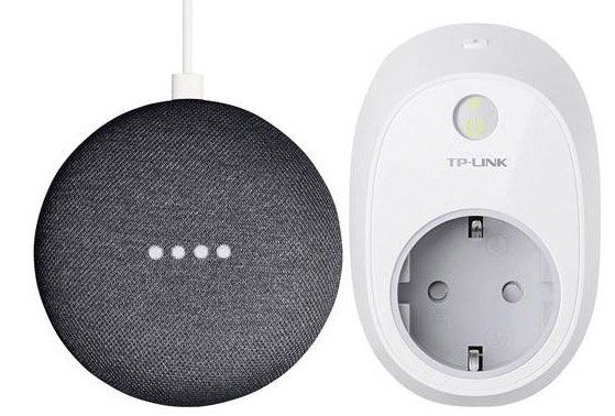 Google Home Mini Karbon + TP Link HS100 W LAN Steckdose für 59,99€ (statt 85€)