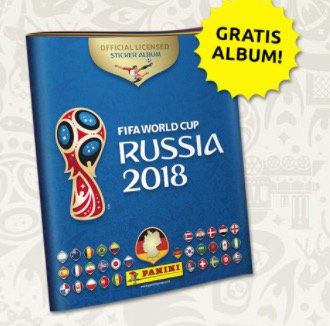 Gratis Panini Stickeralbum FIFA World Cup Russia 2018 inkl. 6 Stickern