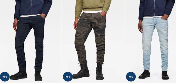 G Star mit 20% Rabatt auf nicht reduzierte Jeans