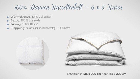 Frau Holle One Day Sale bei vente privee   z.B. Daunenbettdecke 135x200 cm für 132,99€ (statt 225€)