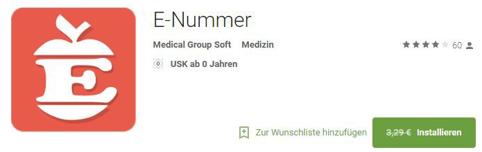 E Nummer (Android) gratis statt 3,29€