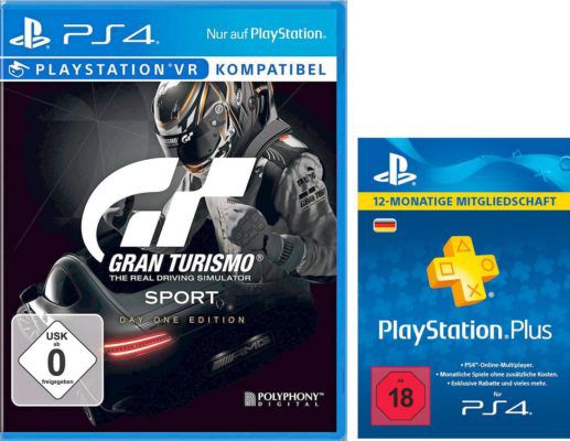 Gran Turismo Sport Day 1 Edition VR (PS4) + PlayStation Plus Card 12 Monate für 54€ (statt 72€)