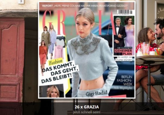 26 Ausgaben Grazia (Wert über 75€) gratis – Kündigung notwendig