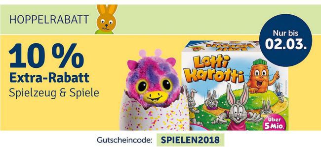 MyToys mit 10% Rabatt auf Spielzeug und Spiele ab 59€